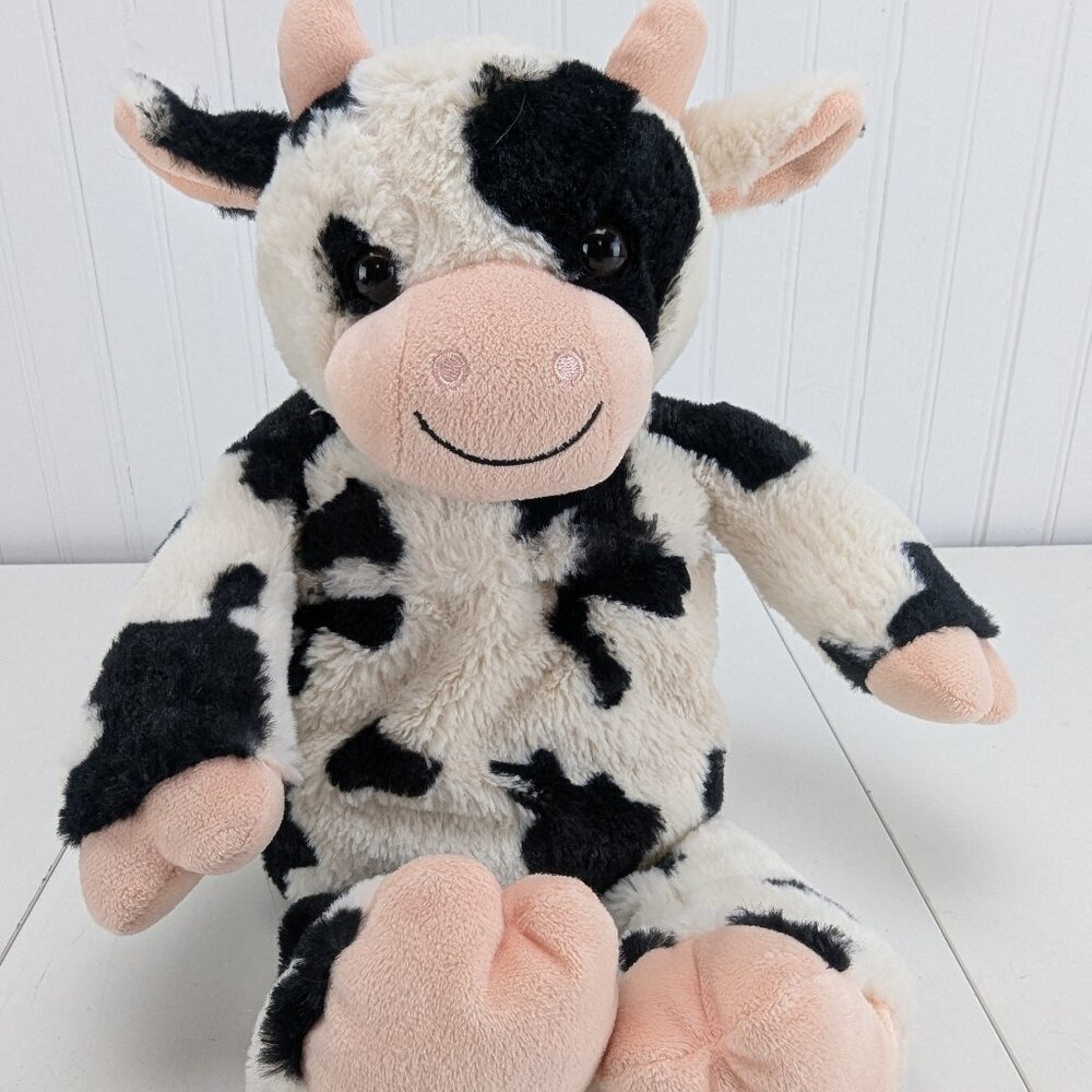 Aroma Home Hot Hugs Cow Plush Stuffed Animal 16" Removeable Heat Pouch Microwave